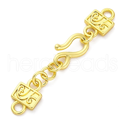 Brass Hook and S-Hook Clasps KK-U059-22G-1