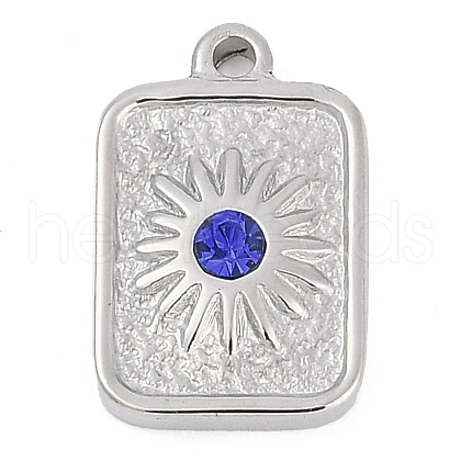 304 Stainless Steel Rhinestone Pendants STAS-L022-476P-01-1