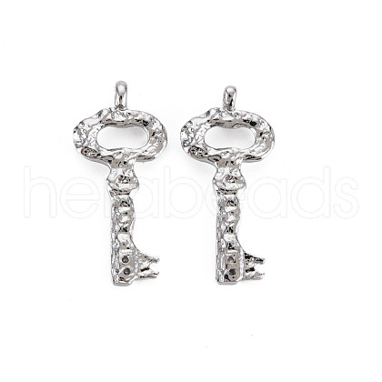 Brass Micro Pave Clear Cubic Zirconia Pendants KK-S356-629-NF-1