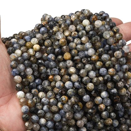 Natural Kyanite Beads Strands G-RM2025-A45-6mm-A-1