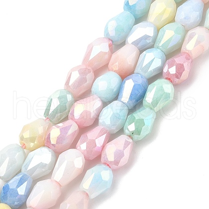 Electroplate Glass Beads Strands EGLA-U004-01-1