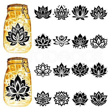 PVC Lamp Film for DIY Colorful Light Hanging Lamp Frosted Glass Jar DIY-WH0512-005-1