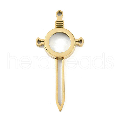 Ion Plating(IP) 304 Stainless Stee Locket Big Pendants STAS-S132-09G-01-1
