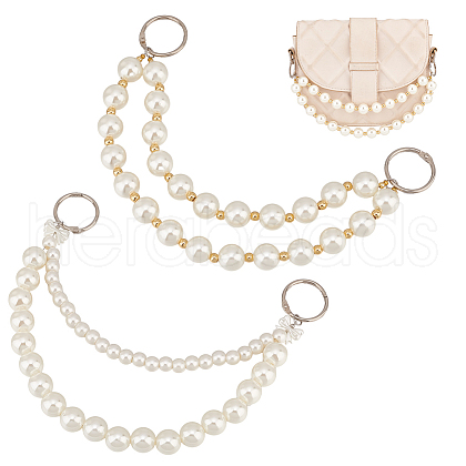 2 Styles Plastic Beads Chain Bag Strap AJEW-GO00029-1