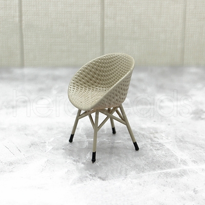 Plastic Rattan Chair Tea Table Decorations  Miniature Ornaments PW-WG75ED7-01-1