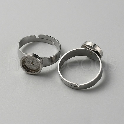 304 Stainless Steel Adjustable Bezel Cup Ring Settings FIND-WH0110-500B-1