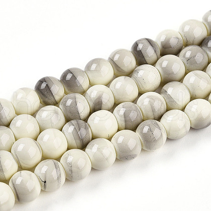 Baking Painted Glass Beads Strands DGLA-N013-8mm-02-1
