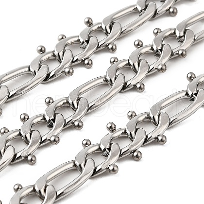 304 Stainless Steel Figaro Chains CHS-V001-03P-1