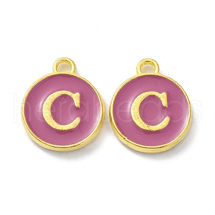 Golden Plated Alloy Enamel Charms ENAM-XCP0001-13C-1