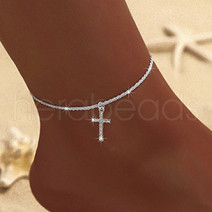 Alloy Chain Anklets for Women WGC4CD6-03-1