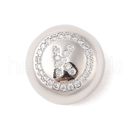 Rack Plating Brass & Cubic Zirconia Pendants KK-Z047-07P-K-RS-1