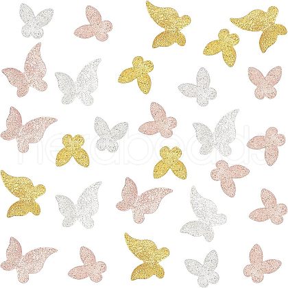 Olycraft 200Pcs Butterfly & Flower Alloy Cabochons MRMJ-OC0002-61-1