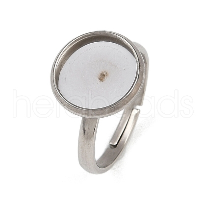 304 Stainless Steel Cuff Ring Components STAS-D372-05P-01C-1
