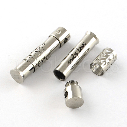 Smooth Surface 201 Stainless Steel Pendants STAS-R076-B04-1