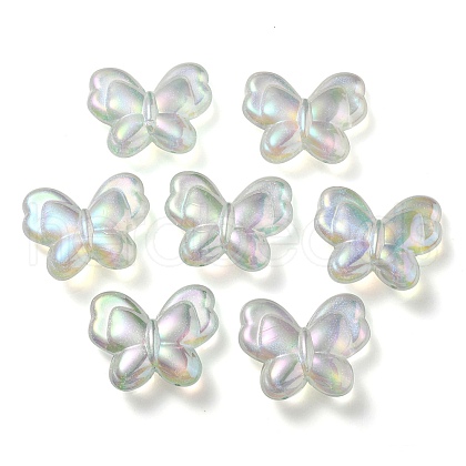 UV Plating Luminous Transparent Acrylic Beads OACR-P010-11E-1