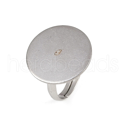 Non-Tarnish 304 Stainless Steel Pad Ring Settings STAS-K278-11F-P-1
