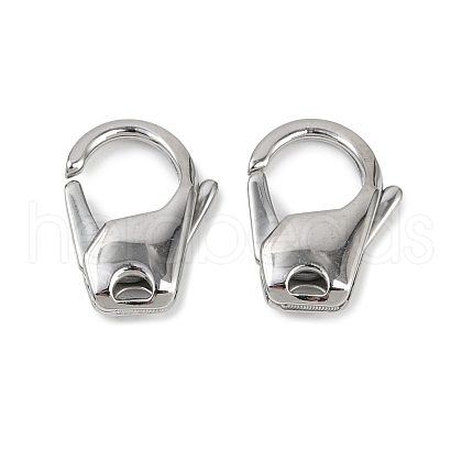 304 Stainless Steel Lobster Claw Clasps STAS-B089-01C-P-1