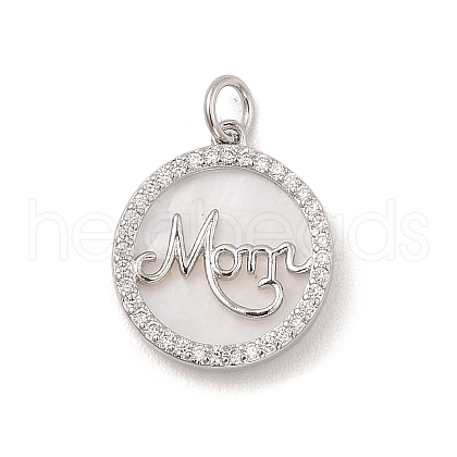 Mother's Day Brass Micro Pave Cubic Zirconia Pendants KK-A207-06P-1