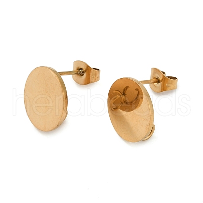 Ion Plating(IP) 304 Stainless Steel Stud Earring Findings STAS-P308-11G-A-1