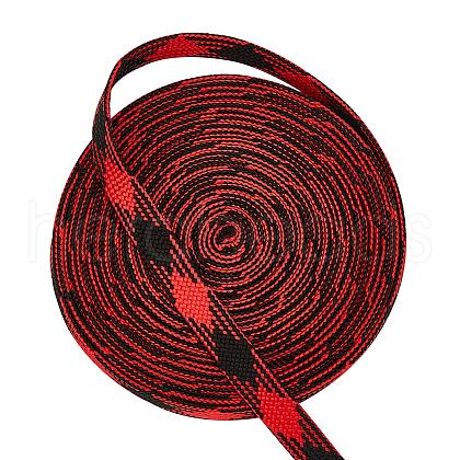 Cotton & Silk Blended Yarns Rhombus Ribbon for Handle OCOR-WH0085-71B-1
