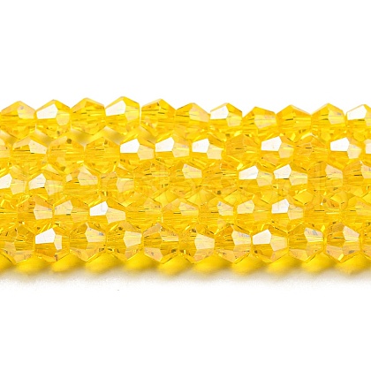 Transparent Electroplate Glass Beads Strands EGLA-A039-T6mm-A22-1