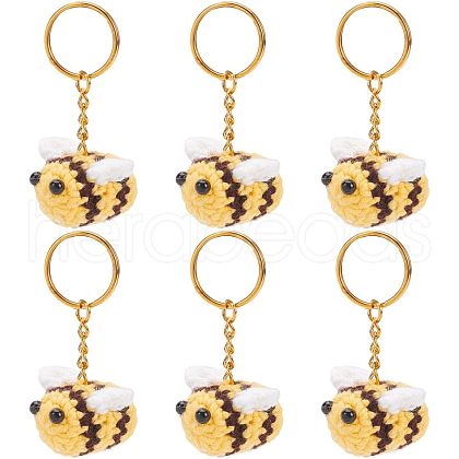  DIY 3D Bee Charm Keychain Making Kit DIY-NB0007-27-1