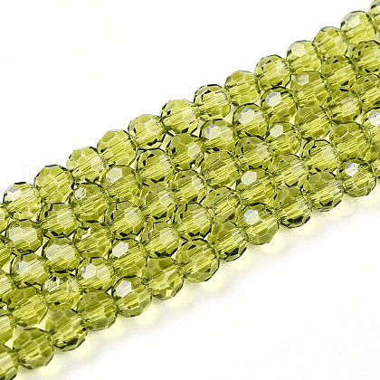 Baking Paint Transparent Glass Beads Strands DGLA-A035-T4mm-D11-1