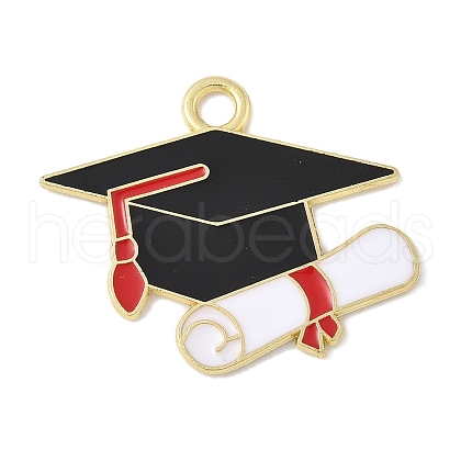 School Supplies Alloy Enamel Pandants FIND-M083-03F-G-1