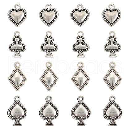 CHGCRAFT 80Pcs 4 Style Tibetan Style Alloy Pendants FIND-CA0007-44-1