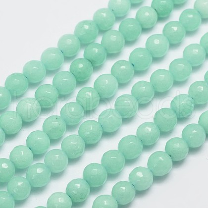 Natural Malaysia Jade Bead Strands G-A147-6mm-A02-1
