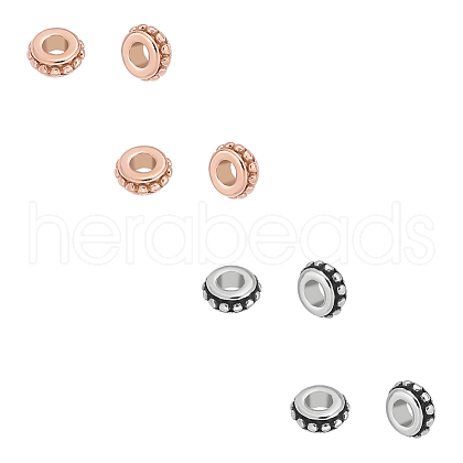 Unicraftale 8Pcs 2 Colors 304 Stainless Steel Spacer Beads STAS-UN0059-54-1