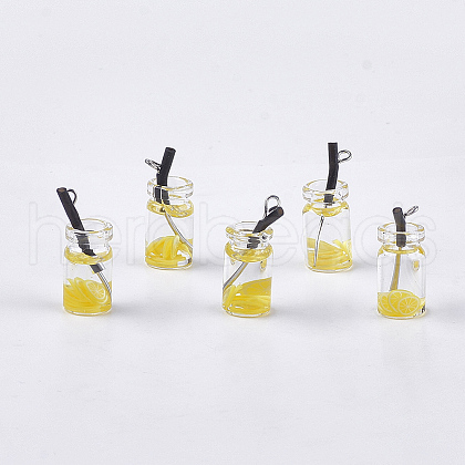 Glass Bottle Pendants CRES-N017-06D-1