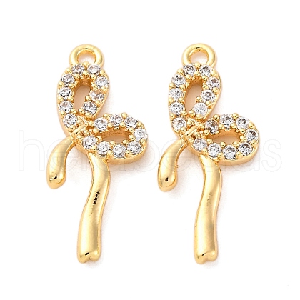 Brass Rhinestone Pendants KK-E793-16G-1