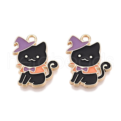 Halloween Theme Rack Plating Alloy Enamel Pendants ENAM-N056-361-1