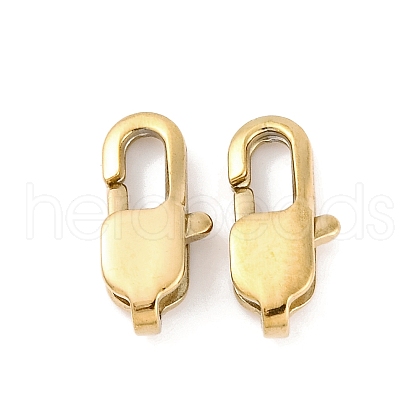 Ion Plating(IP) 304 Stainless Steel Lobster Claw Clasps STAS-F094-05B-G-1