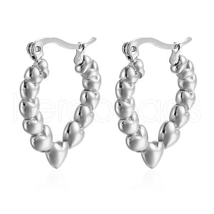 Tarnish Resistant 304 Stainless Steel Hoop Earrings PC3613-01-1