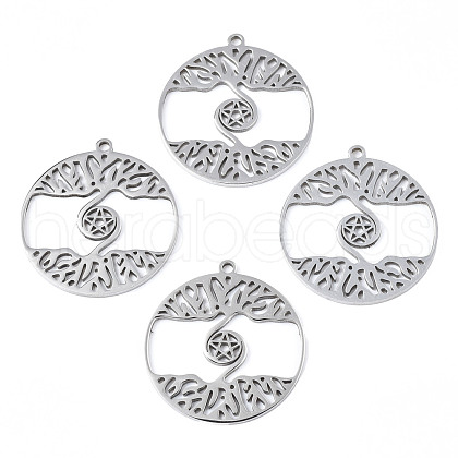 Non-Tarnish 201 Stainless Steel Pendants STAS-N098-041M-1