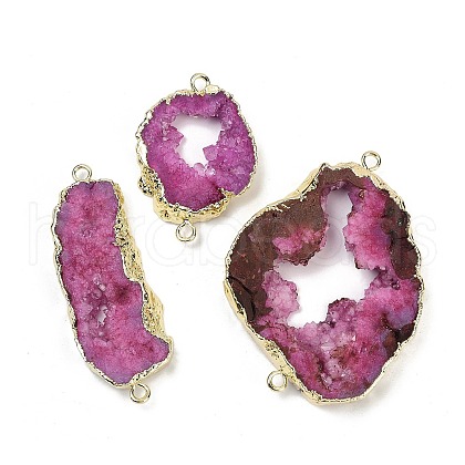 Dyed Natural Druzy Agate links G-R012-05G-04-1