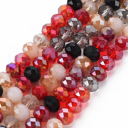Electroplate Glass Beads Strands EGLA-S194-18D-1