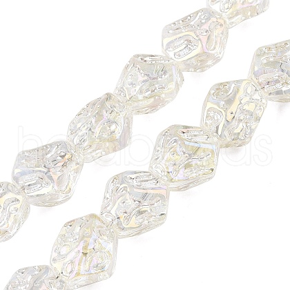 Electroplate Glass Beads Strands EGLA-N012-08E-1
