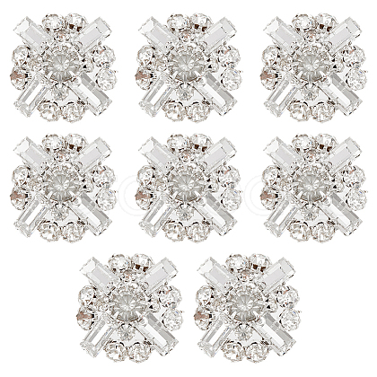 WADORN 1-Hole Brass with Glass Rhinestone Shank Button BUTT-WR0001-21-1