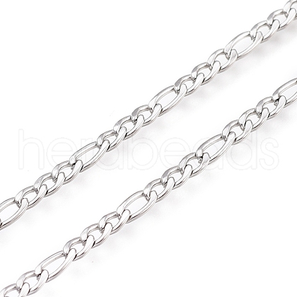 Tarnish Resistant 304 Stainless Steel Figaro Chain CHS-M003-12P-D-1