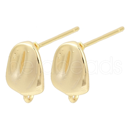 Brass Stud Earring Findings KK-Z099-03G-1