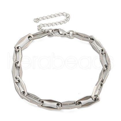 304 Stainless Steel Cable Chains Bracelets for Men & Women BJEW-D042-04P-1