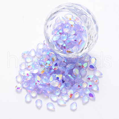 Transparent Resin Rhinestone Cabochons MRMJ-T047-09D-1