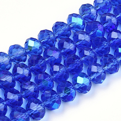 Electroplate Glass Beads Strands EGLA-A034-T1mm-L26-1