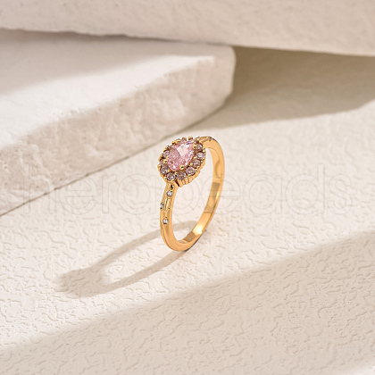 Brass Micro Pave Cubic Zirconia Finger Rings for Women NZ5142-4-1