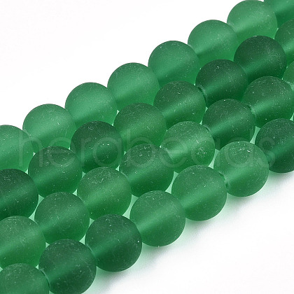 Transparent Glass Beads Strands GLAA-T032-T10mm-MD21-1