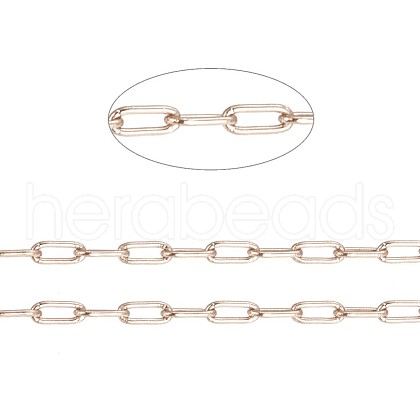 Ion Plating(IP) 304 Stainless Steel Paperclip Chains CHS-F010-01A-RG-1