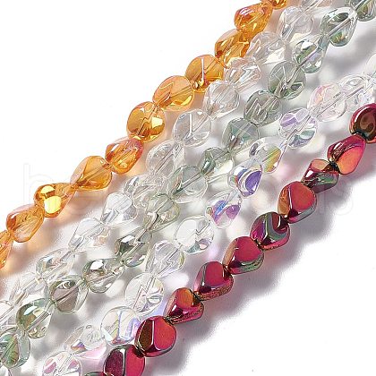 Electroplate Glass Beads Strands EGLA-L032-M-1